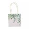 Green 12 Paper 4" Eucalyptus Leaves Print Favor Gift Bags Handles Party Events